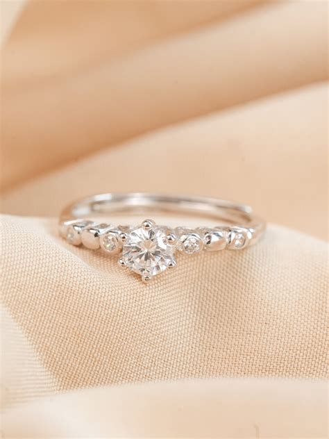 Shop Elegance Silver Solitaire Ring | Solitaire Ring | Johori