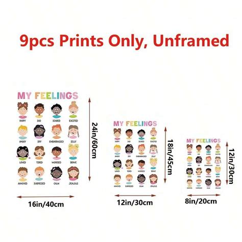 BAEMEFLE 9Pcs/1Pc Calming Corner Posters For Teachers, Emotion And ...