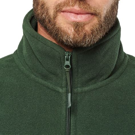 Mens Fleece Jacket Plain Full Zip Up Heavy Outdoor Warm Polar Work Anti ...