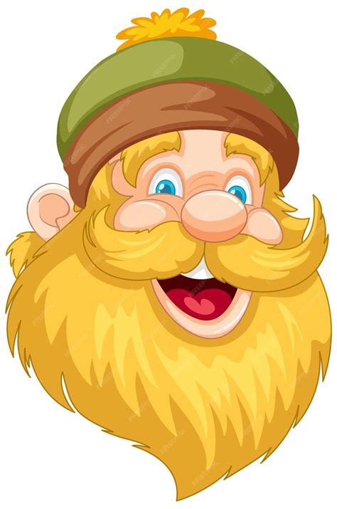 Free Vector | Cheerful bearded cartoon character