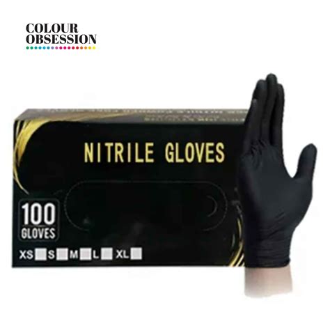 Disposable Nitrile Gloves - Black — Colour Obsession