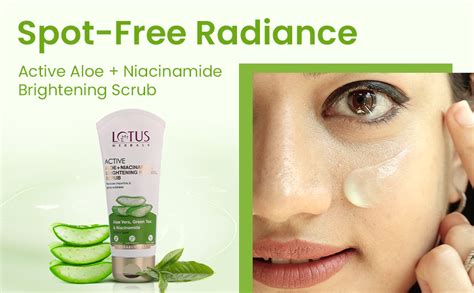 Buy Lotus Herbals Active Aloe + Niacinamide Brightening Revival Scrub ...
