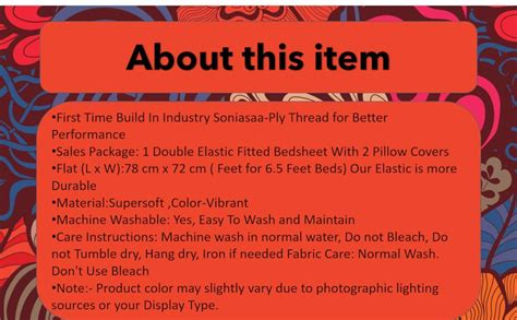 Buy Soniasaa Premium Cotton-Blend Elastic Fitted Bedsheet with 2 Pillow ...