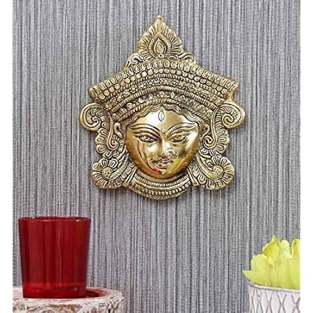 Buy Anshika International Metal Goddess Durga Face Wall Hanging ...