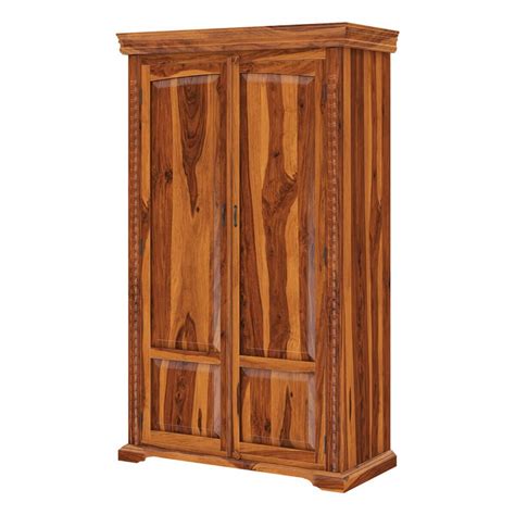 Nismaaya Addae Bedroom Transitional Solid Wood Large Armoire Cupboard ...