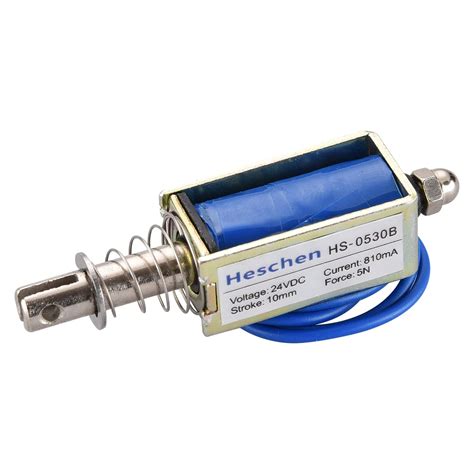 Heschen Electric Solenoid Electromagnet JF-0530B Push Pull Type 24VDC ...