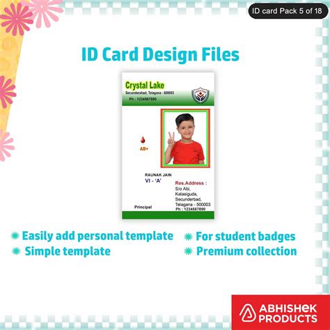 5/18 ID Card Designs Files - 50 PSD Templates – Abhishek Products