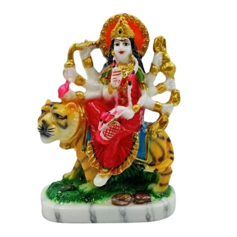 6" Goddess Durga in White Marble Buy Products Online at Low Prices in ...
