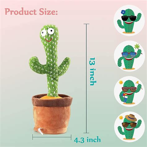 Talking Cactus for Baby and Kids - Recording Repeat Funny Toy for ...