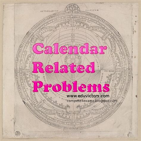 Rezultat imagine pentru Calendar Problems