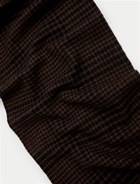 Buy Merino Wool Checked Scarf at Marks & Spencer