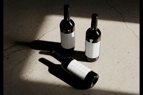 Wine Bottles Label Collection Mockups | Premium & Free PSD Mockup Store