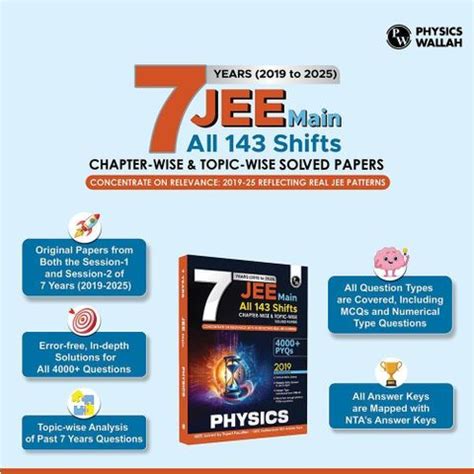 ( OLD EDITION ) PW JEE Main 7 Years (2019 - 2025) Physics All 144 ...