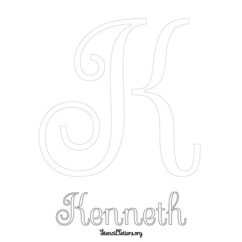 Kenneth Free Printable Name Stencils with 6 Unique Typography Styles ...