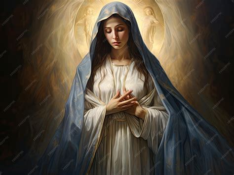 Beautiful virgin mary painting saint mary mother of god our lady oil ...