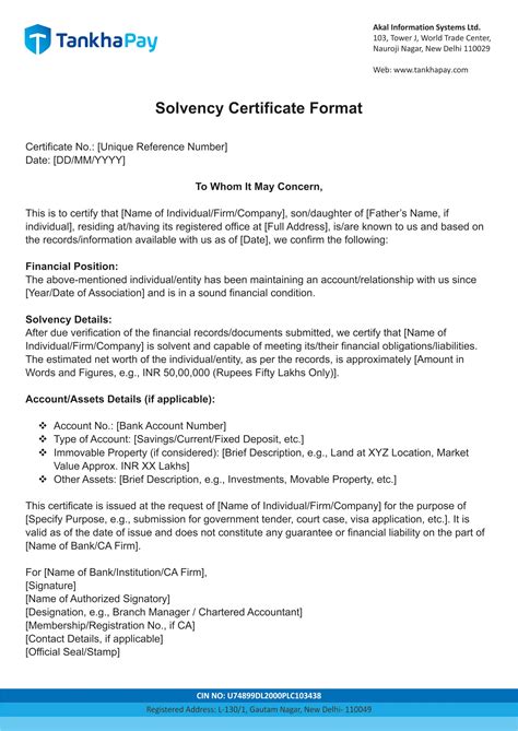 Solvency Certificate For Education | Inspirational Education