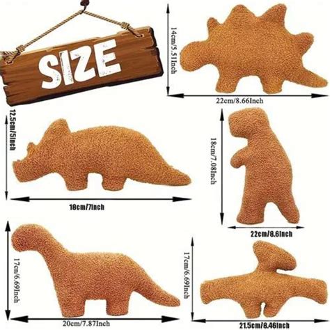 Dino Nugget Pillow Dinosaur Nugget Plush Dinosaur Throw Pillow Cute ...