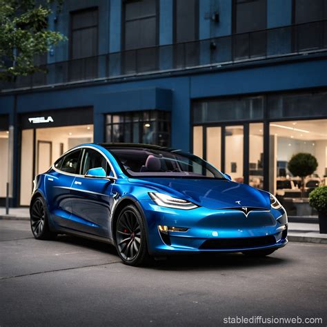 new tesla model y 2025 in afd blue Prompts | Stable Diffusion Online