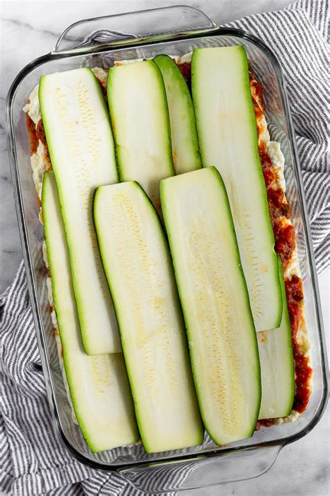 Low Carb Zucchini Lasagna with Beef   Eat the Gains