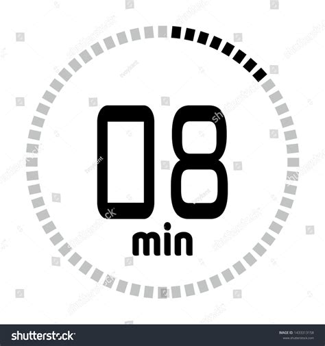 8 Minutes Countdown Timer Digital Counter Stock Vector (Royalty Free ...