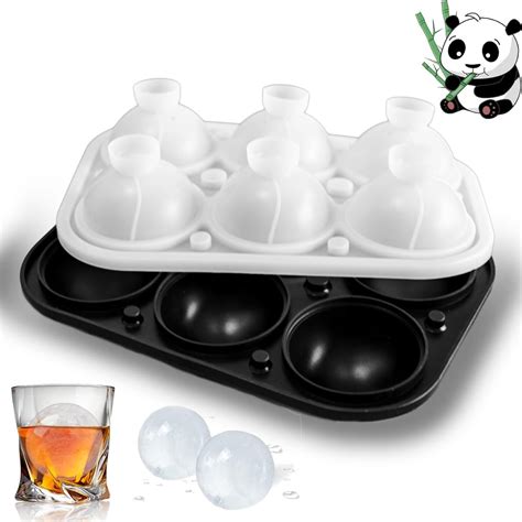 2 pack Large Silicone Round Ice Cube Mold, Round Ice Cube Trays for ...
