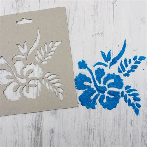 Chipboard Stencil- Hibiscus, 6 X 7 inch – Itsy Bitsy