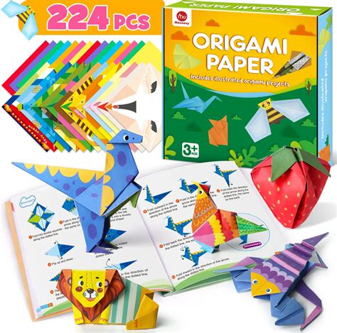 Mocoosy 224 Sheets Origami Paper Kit for Kids Ages 8-12, Color Folding ...