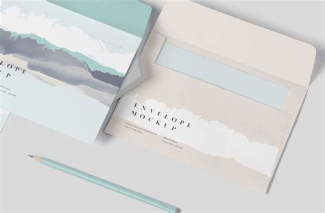 Minimalist Invitation Card & Envelope Mockup PSD | ZippyPixels