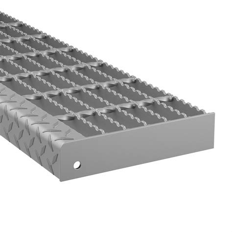 Serrated, Plain, Carbon Steel Stair Tread - 38MK08|21188R125-TRD5 ...