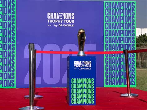ICC Champions Trophy 2025 Trophy Displayed at Karachi's National Bank ...