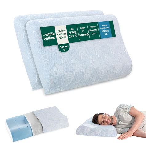 The White Willow Cervical Pillow for Neck Pain & Shoulder Pain Relief ...