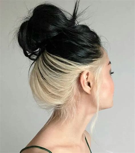 blonde hair underneath black