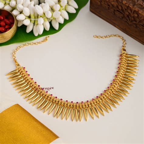 Floral With Mulla Mottu Necklace – AJ Punnagai