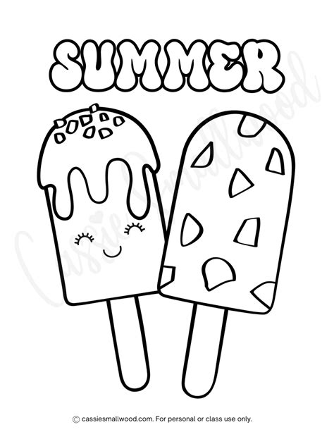 15 CUTE Popsicle Coloring Pages - Cassie Smallwood