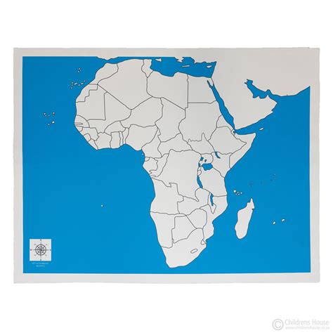 Africa Unlabeled Control Mat - Childrens House Montessori Materials ...