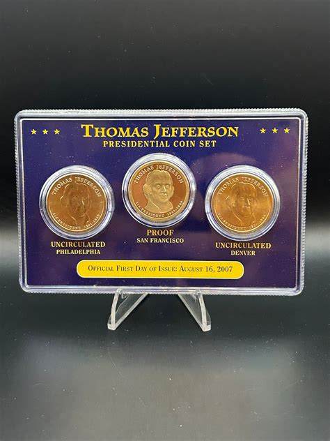 Beautiful THOMAS JEFFERSON 3 Coin Presidential Coin Set - Etsy