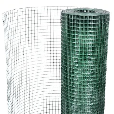 Grüner PVC-beschichteter verzinkter Drahtzaun für Hühner, 25 m x 1 m ...