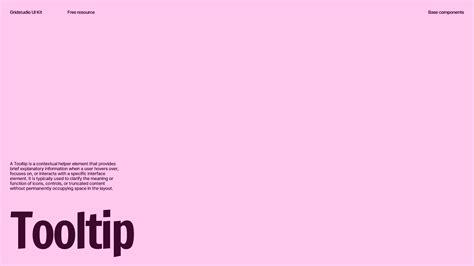 Tooltip - Gridstudio Design System (Free resource) | Figma