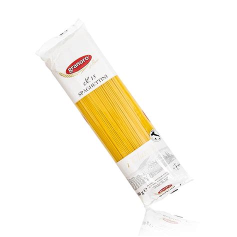 Granoro Spaghettini, espaguetis finos, 1,2 mm, N°15, 500g, Bolsa ...