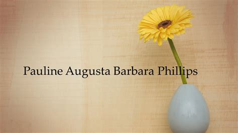Obituary: Pauline Augusta Barbara Phillips - The Cullman Tribune