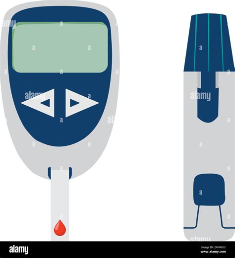 Medical blood sugar meters on a white background Stock Vector Image & Art - Alamy