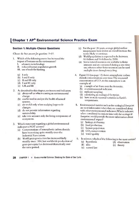 Apes-chapter 1 practice exam - Studocu