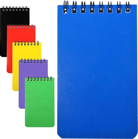 Lizbin Spiral Notebook, 6Pcs Small Notebooks, Pocket Notebook 3" x 5 ...