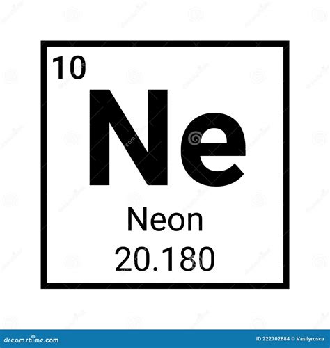 Neon 10 Element. Alkaline Earth Metals. Chemical Element Of Mendeleev ...
