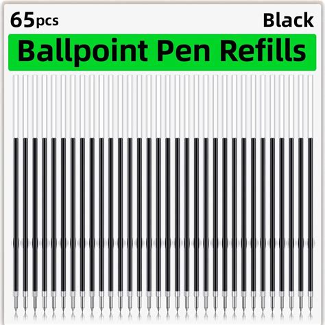 Amazon.com : 65 Pieces Retractable Ballpoint Pen Refills Replacement ...