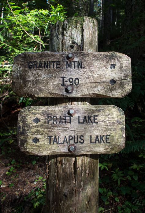 Granite Mountain Trail Signs