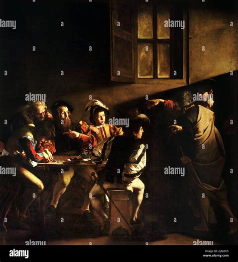 The Calling of St Matthew by Caravaggio Stock Photo - Alamy