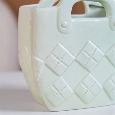 Ceramic Handbag Mini Vase For Home Decoration Mint Green Online ...