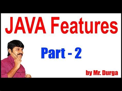 Image result for Java Features in Java by Durga Sir