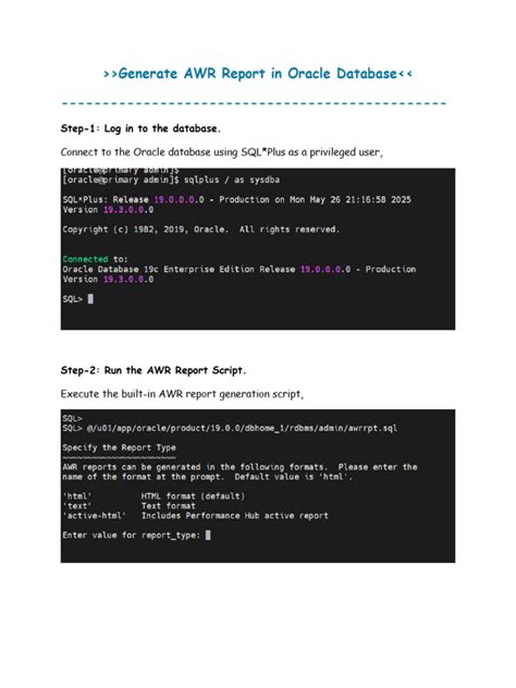 Image result for AWR SQL Report Oracle